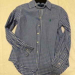 Ralph Lauren Navy and White Plaid Shirt